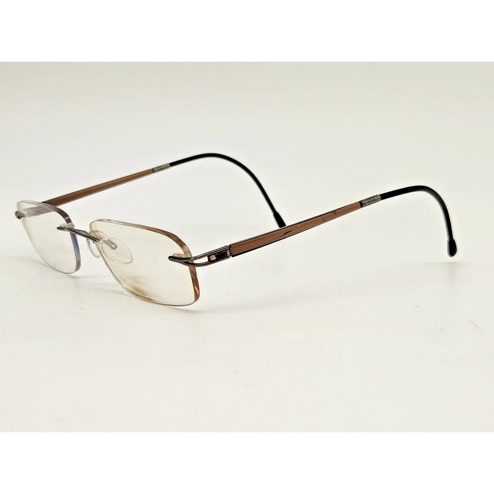 Silhouette? Minimal Art Rimless Brown Eyeglasses